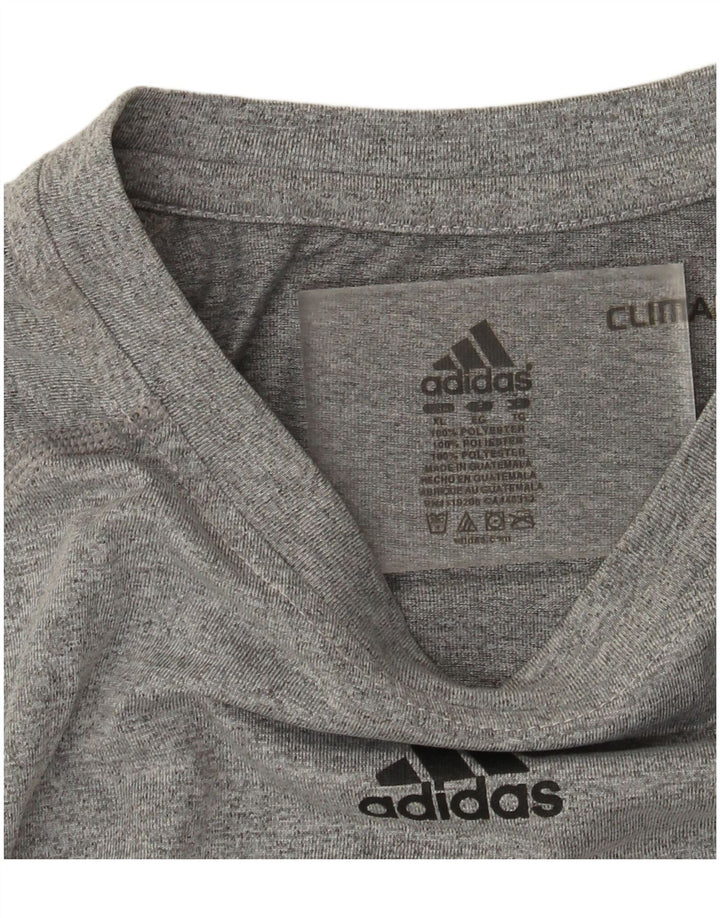 Adidas masculino Fairmont Graphic Top manga comprida XL cinza poliéster