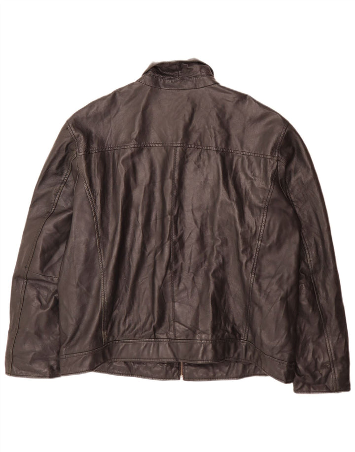 Jaqueta de couro masculina In Extenso UK 44 2XL preta