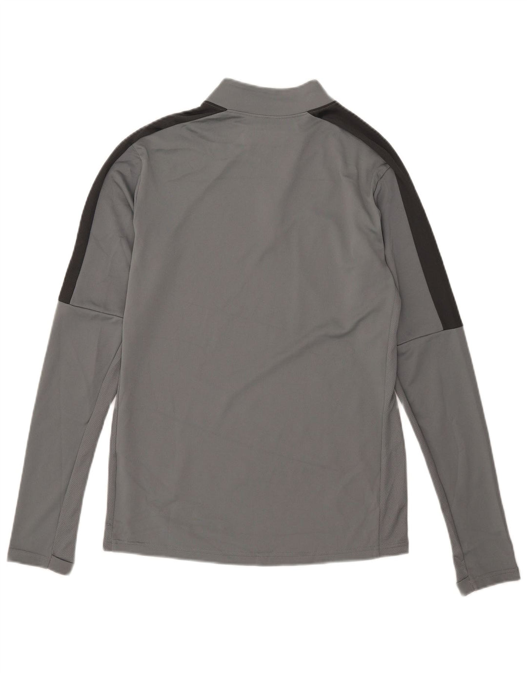 Pulôver masculino Nike Dri Fit com decote em zíper e moletom pequeno cinza colorido