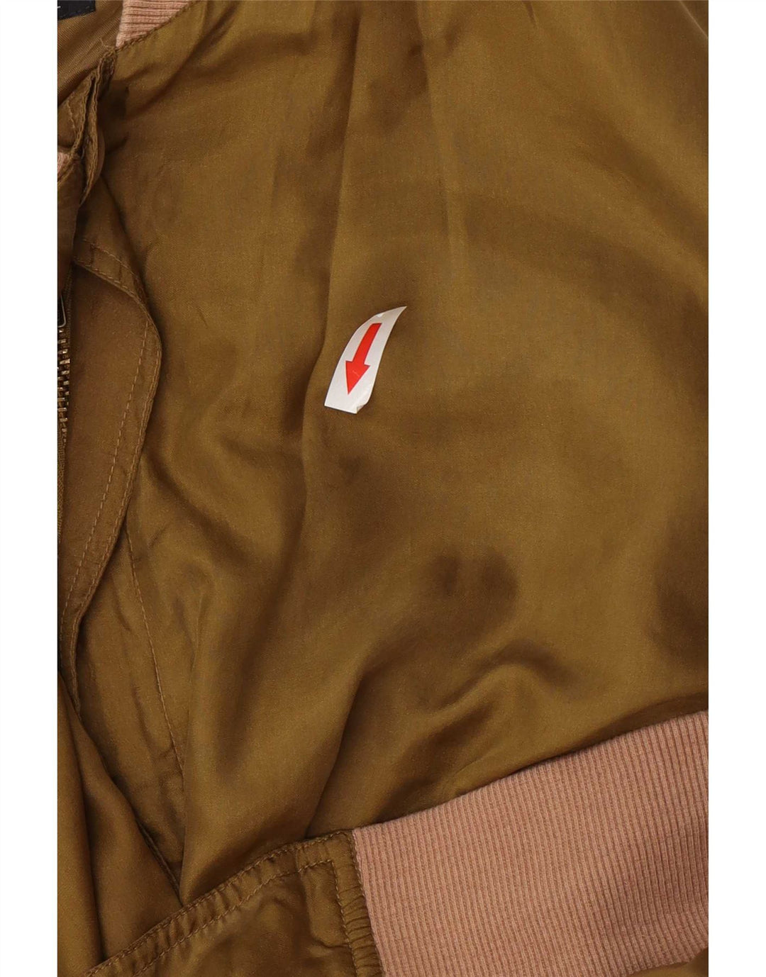 Jaqueta bomber masculina Van Zon Reino Unido 40 grande seda cáqui colorblock