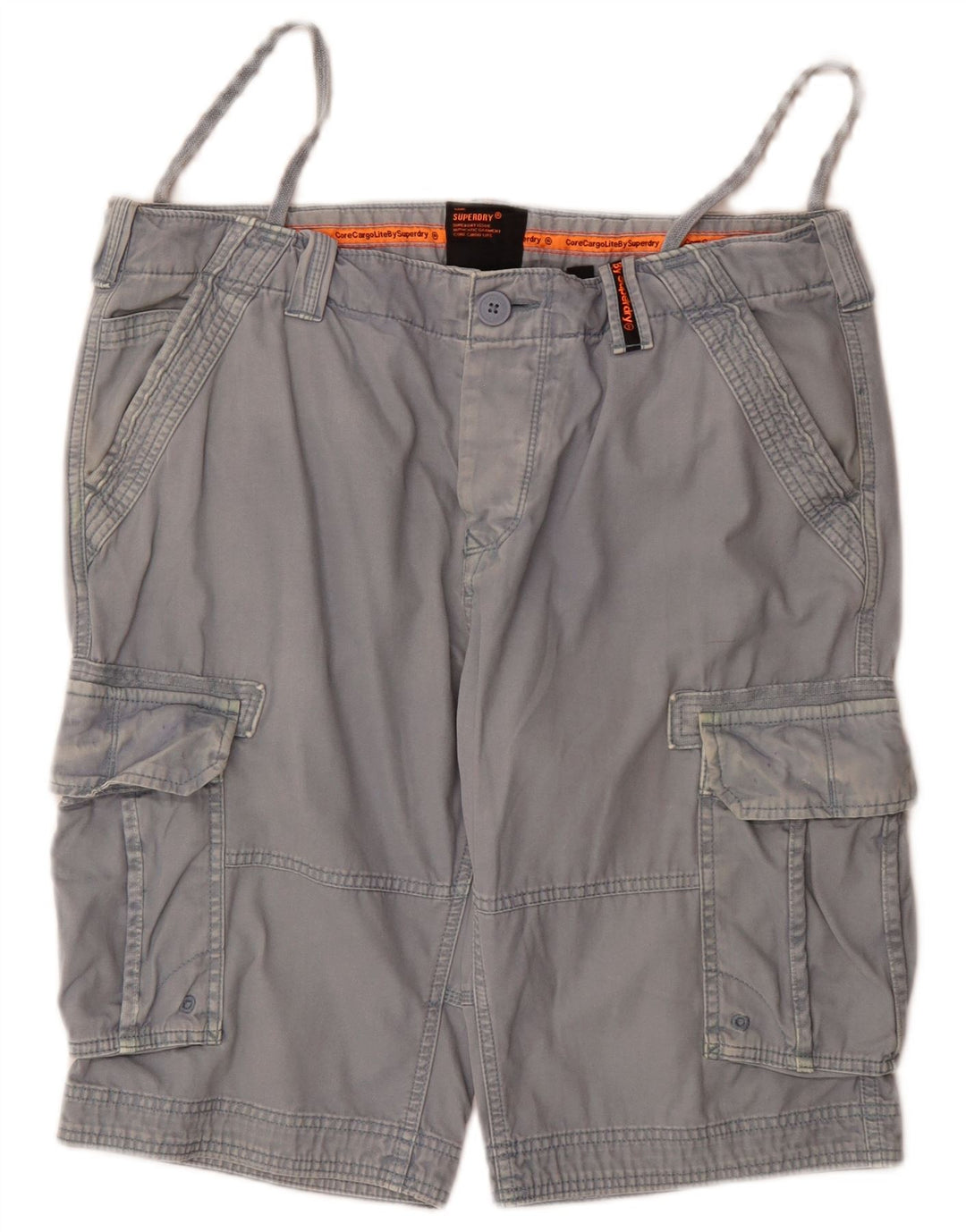 Superdry Mens Cargo Shorts W36 Grande Algodão Azul