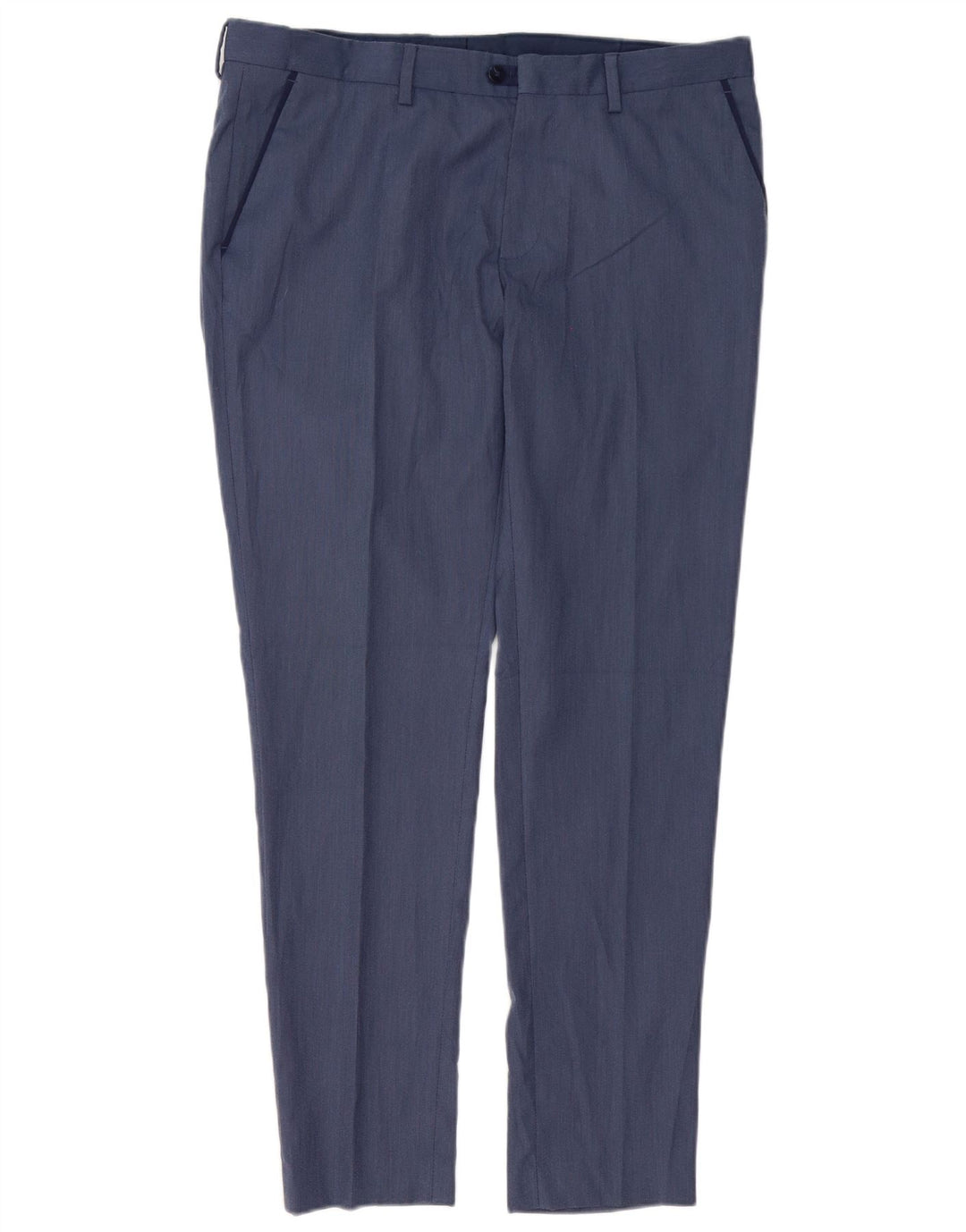 Zara Mens Slim Chino Calças EU 44 Grande W34 L31 Poliéster Azul