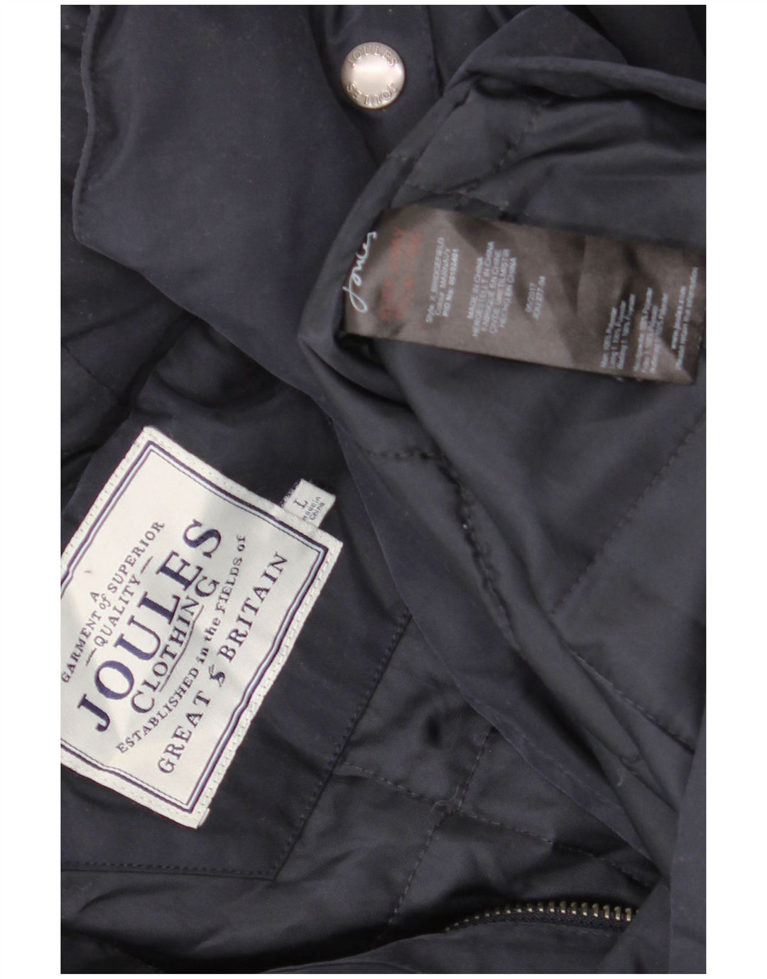 Jaqueta utilitária masculina Joules com capuz Reino Unido 40 grande poliéster azul marinho