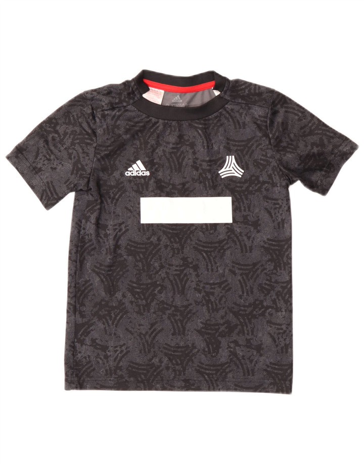 Camiseta Adidas Boys Graphic Top 9-10 Anos Poliéster Geométrico Preto