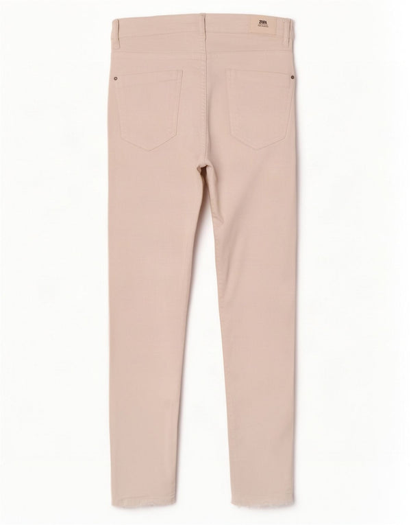 Zara Jeans Skinny Feminino UE 38 Pequeno W28 L27 Branco