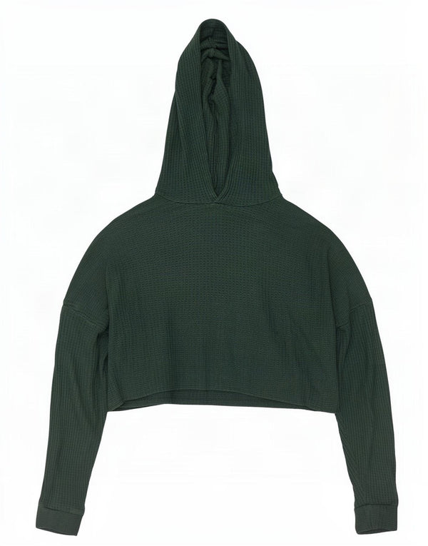 Topshop feminino oversized com capuz e top UK 16 grande viscose verde