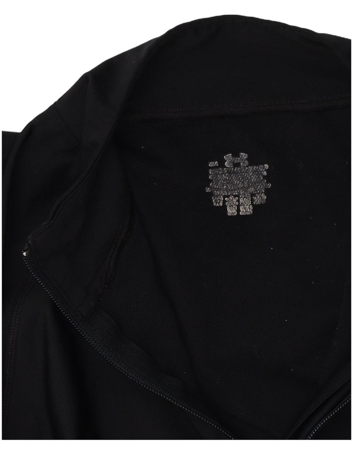 UNDER ARMOUR Pulôver feminino com gola e zíper, top de treino Reino Unido 10 pequeno preto