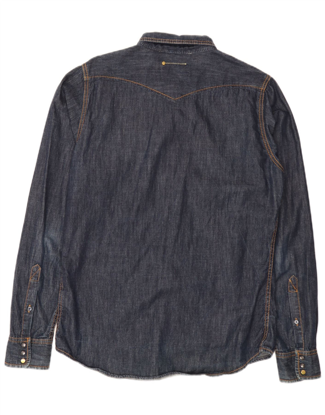 Camisa jeans masculina Diesel grande algodão azul marinho