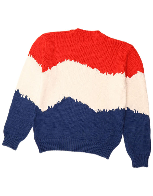 Suéter feminino com gola redonda BENETTON Reino Unido 14 médio multicolorido