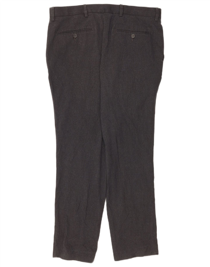 Calça masculina Marks & Spencer Slim Suit W34 L29 cinza poliéster