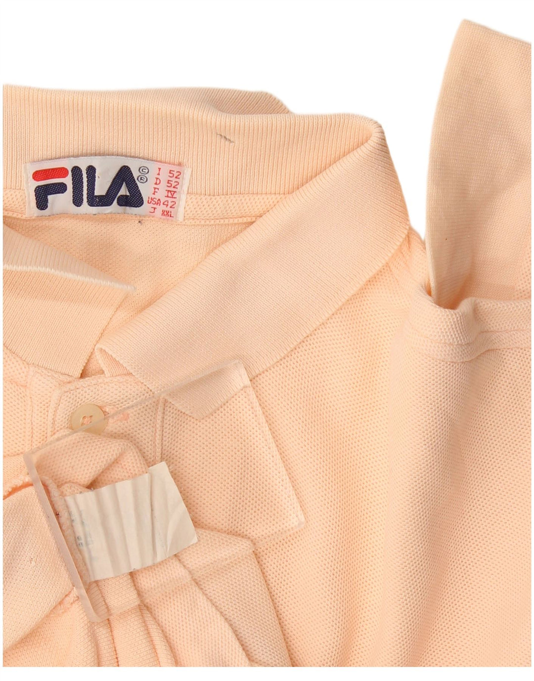 Camisa polo masculina Fila manga comprida IT 52 grande rosa