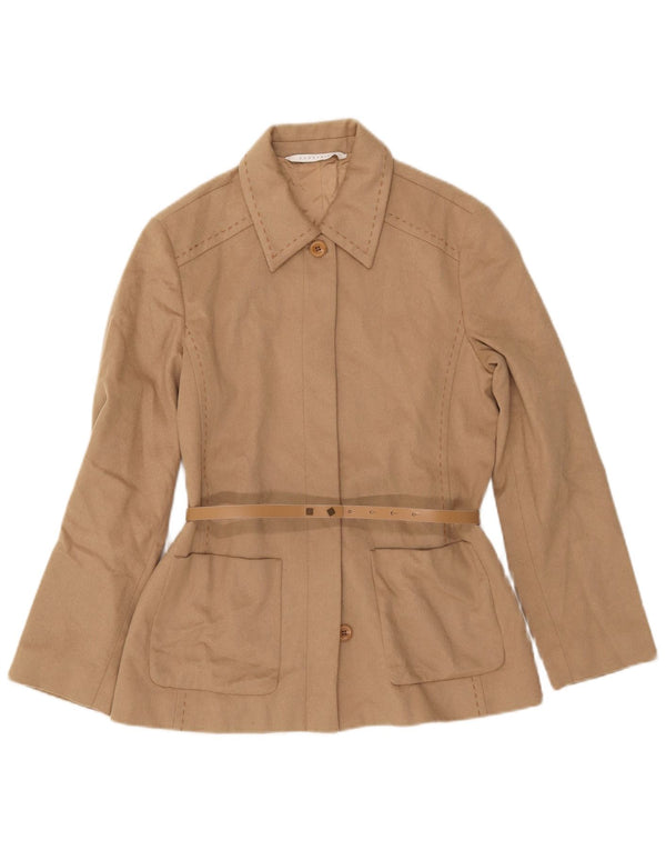 PENNY BLACK Womens Blazer Jacket UK 8 Small Beige Wool