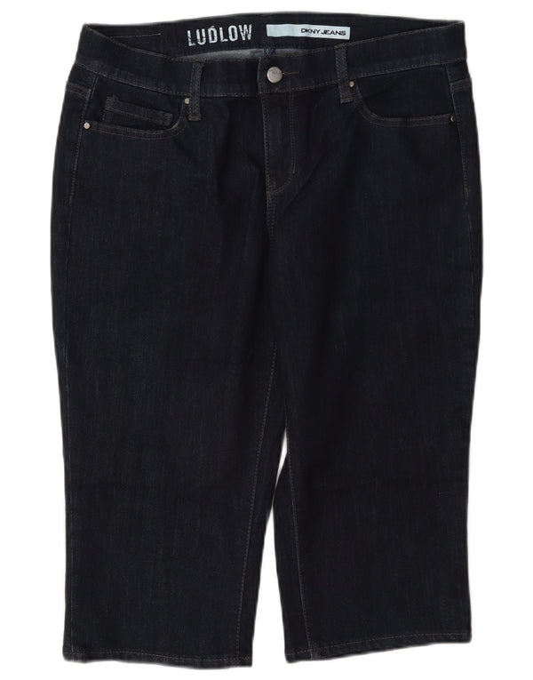 Bermuda jeans Dkny feminina Ludlow EUA 8 médio W30 L16 azul marinho