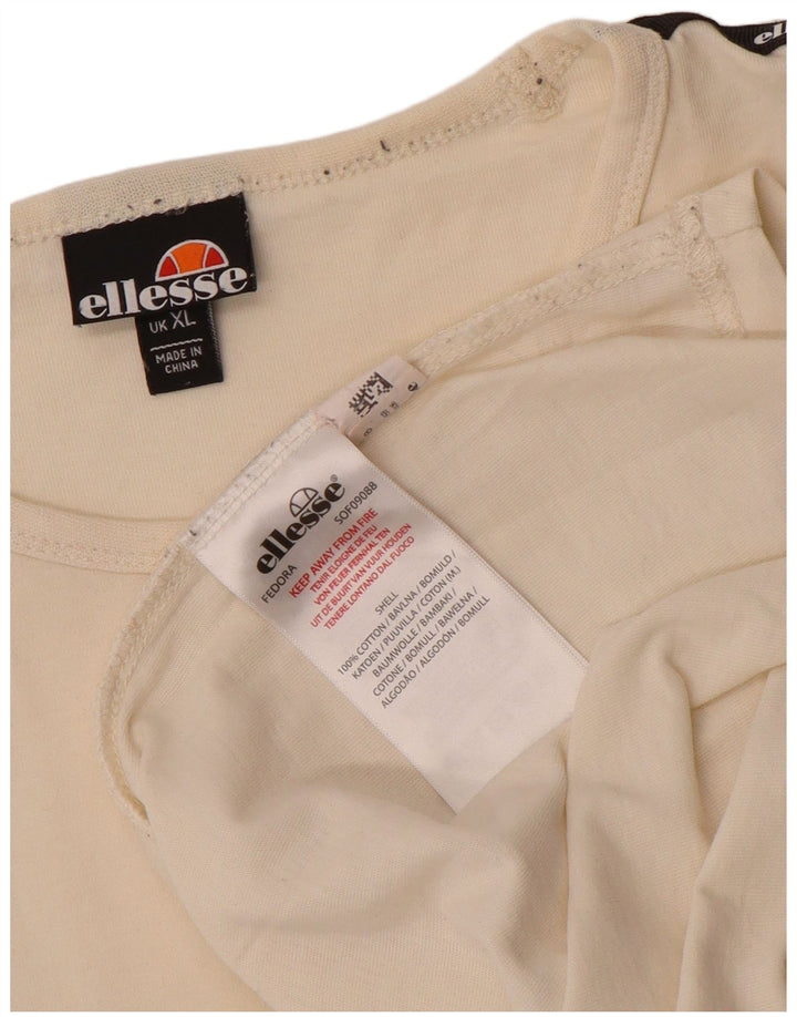 Camiseta masculina Ellesse com estampa gráfica XL Off White Cotton