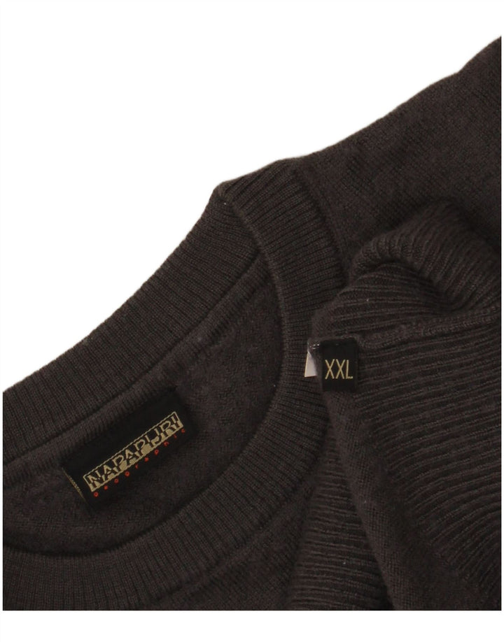 Suéter feminino NAPAPIJRI com gola redonda UK 20 2XL cinza