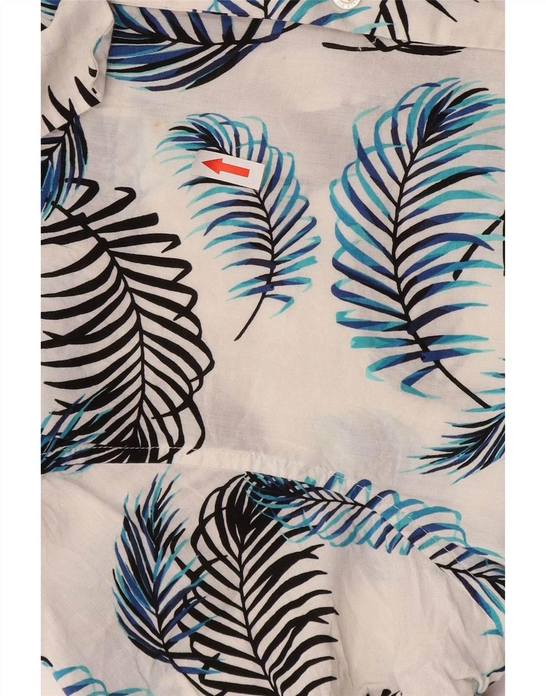 Camisa masculina de manga curta Jack Wills, viscose floral branca média
