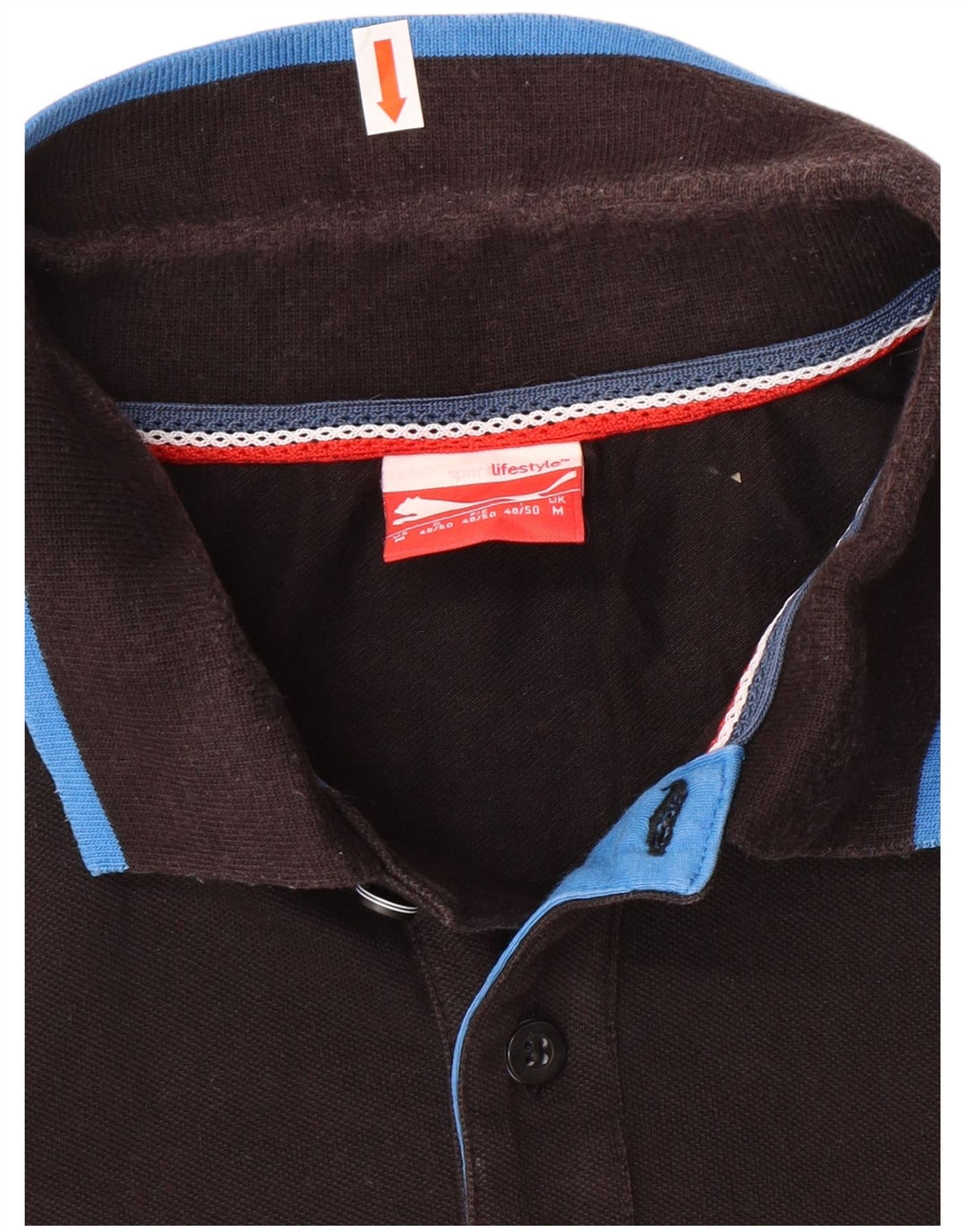 Camisa polo masculina PUMA de algodão preto médio