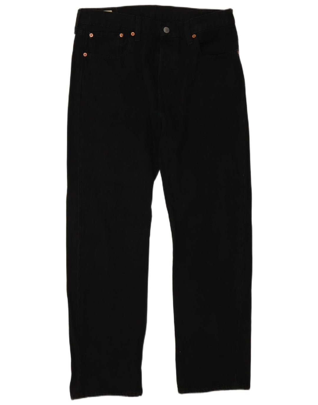 Levi's Masculino 501 Straight Jeans W32 L30 Algodão Preto