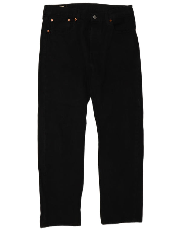 Levi's Masculino 501 Straight Jeans W32 L30 Algodão Preto