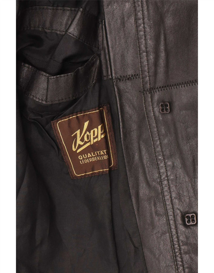 Jaqueta de couro masculina vintage UK 38 média preta