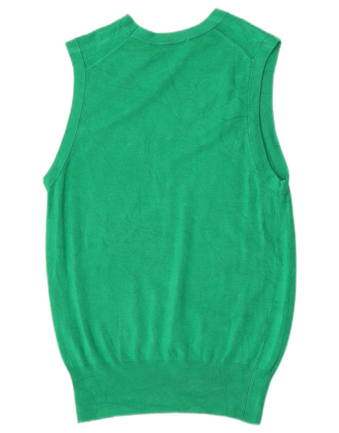 Zara Womens Vest Tank Top UK 12 Médio Viscose Verde