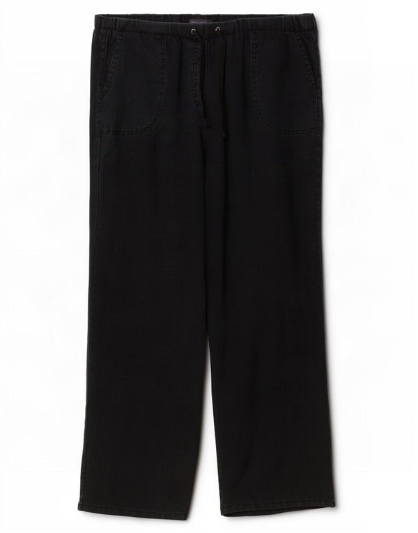 Calça chino reta feminina Marks & Spencer Reino Unido 16 grande W36 L29 preta