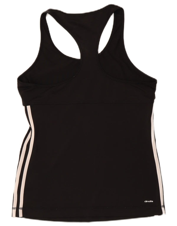 Adidas Womens Climalite Vest Top UK 12/14 Médio Preto Poliéster