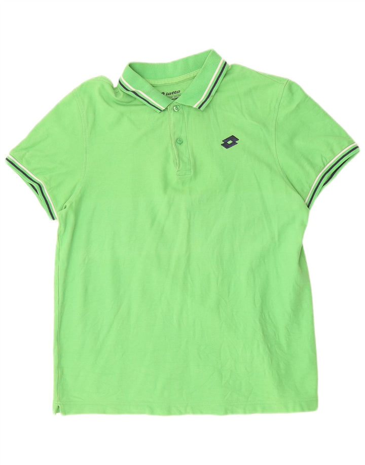 Camisa polo masculina LOTTO verde médio
