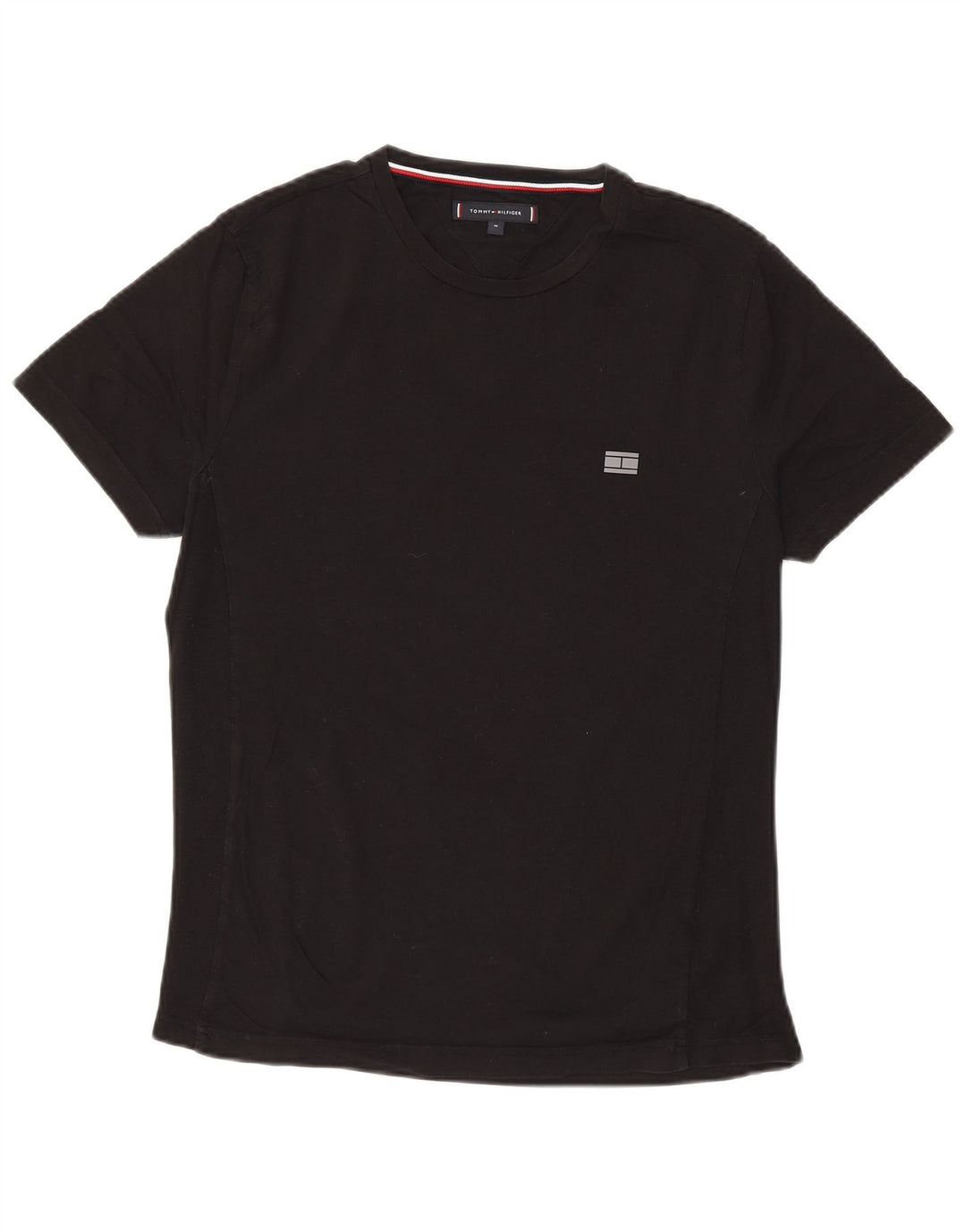 Tommy Hilfiger Camiseta masculina Top Médio Preto