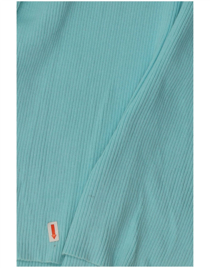 Suéter feminino RALPH LAUREN com gola redonda e algodão azul grande Reino Unido 14