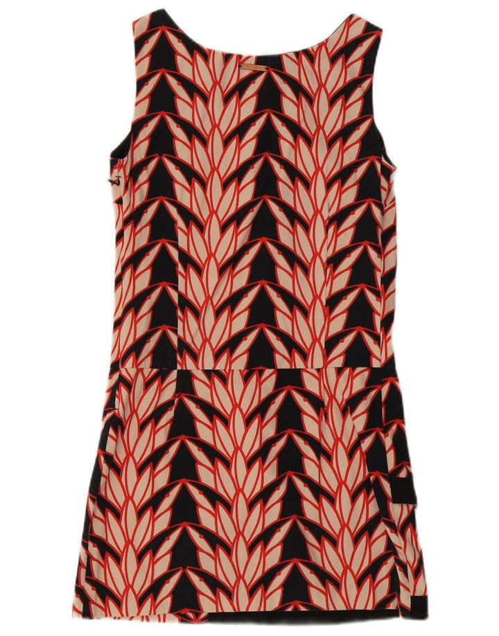 Vestido feminino SKUNKFUNK sem mangas UK 12 médio preto floral
