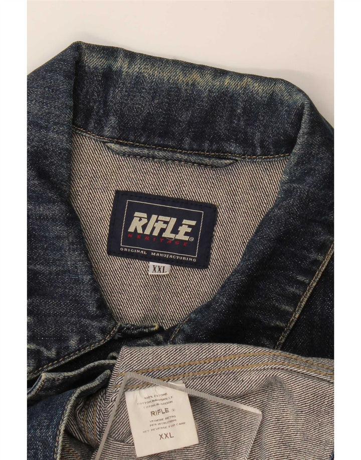 Jaqueta jeans feminina Rifle UK 20 2XL algodão azul marinho