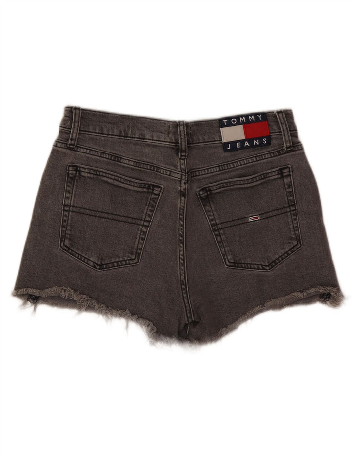 Shorts jeans feminino Tommy Hilfiger W27 pequeno algodão cinza