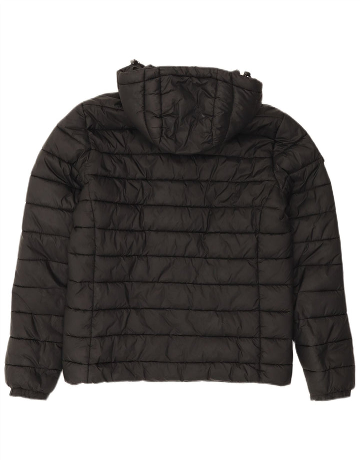 Jaqueta acolchoada com capuz masculina Superdry UK 38 médio preto nylon