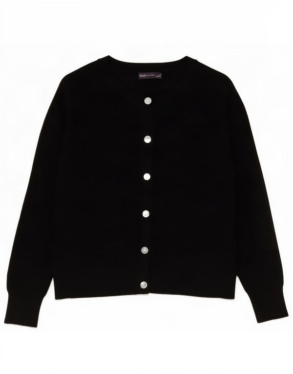 Suéter cardigã feminino Marks & Spencer UK 20 2XL viscose preta