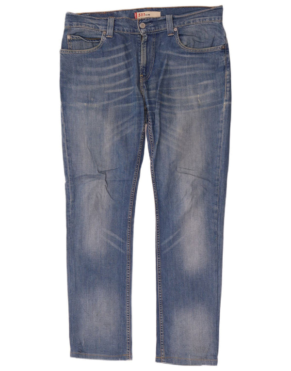 Calça Jeans Levis 511 Slim Masculina W35 L31 Azul Algodão