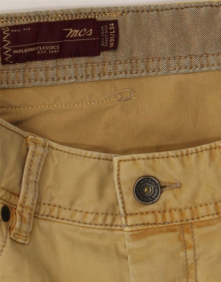 MARLBORO CLASSICS Mens Straight Casual Trousers W31 L30 Beige Cotton Vintage Marlboro Classics and Second-Hand Marlboro Classics from Messina Hembry 