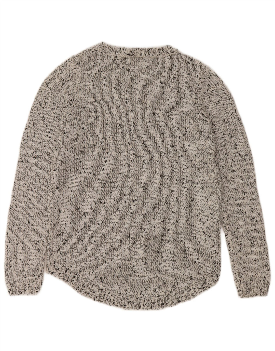Suéter feminino Marks & Spencer com gola canoa Reino Unido 12 cinza médio manchado