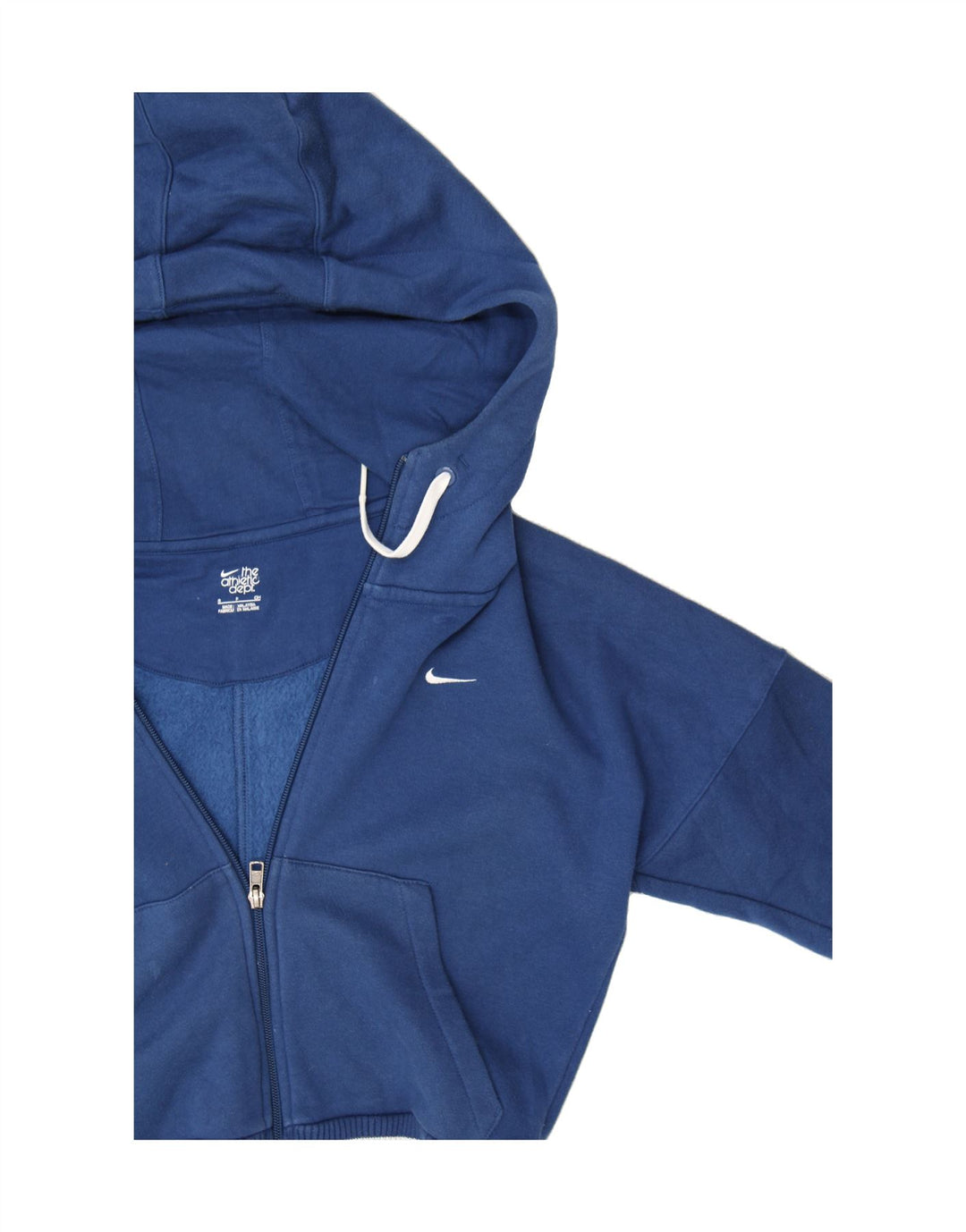NIKE Womens Batwing Zip Hoodie Sweater UK 10 Small Blue Cotton Vintage Nike and Second-Hand Nike from Messina Hembry 