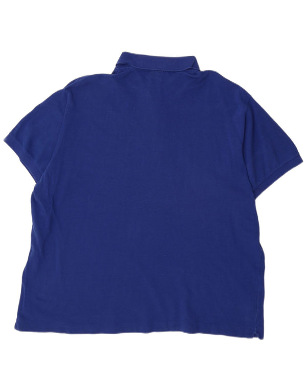 Camisa polo masculina LACOSTE Classic Fit tamanho 8 3XL algodão azul