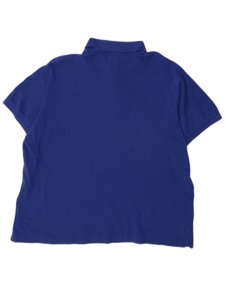 Camisa polo masculina LACOSTE Classic Fit tamanho 8 3XL algodão azul