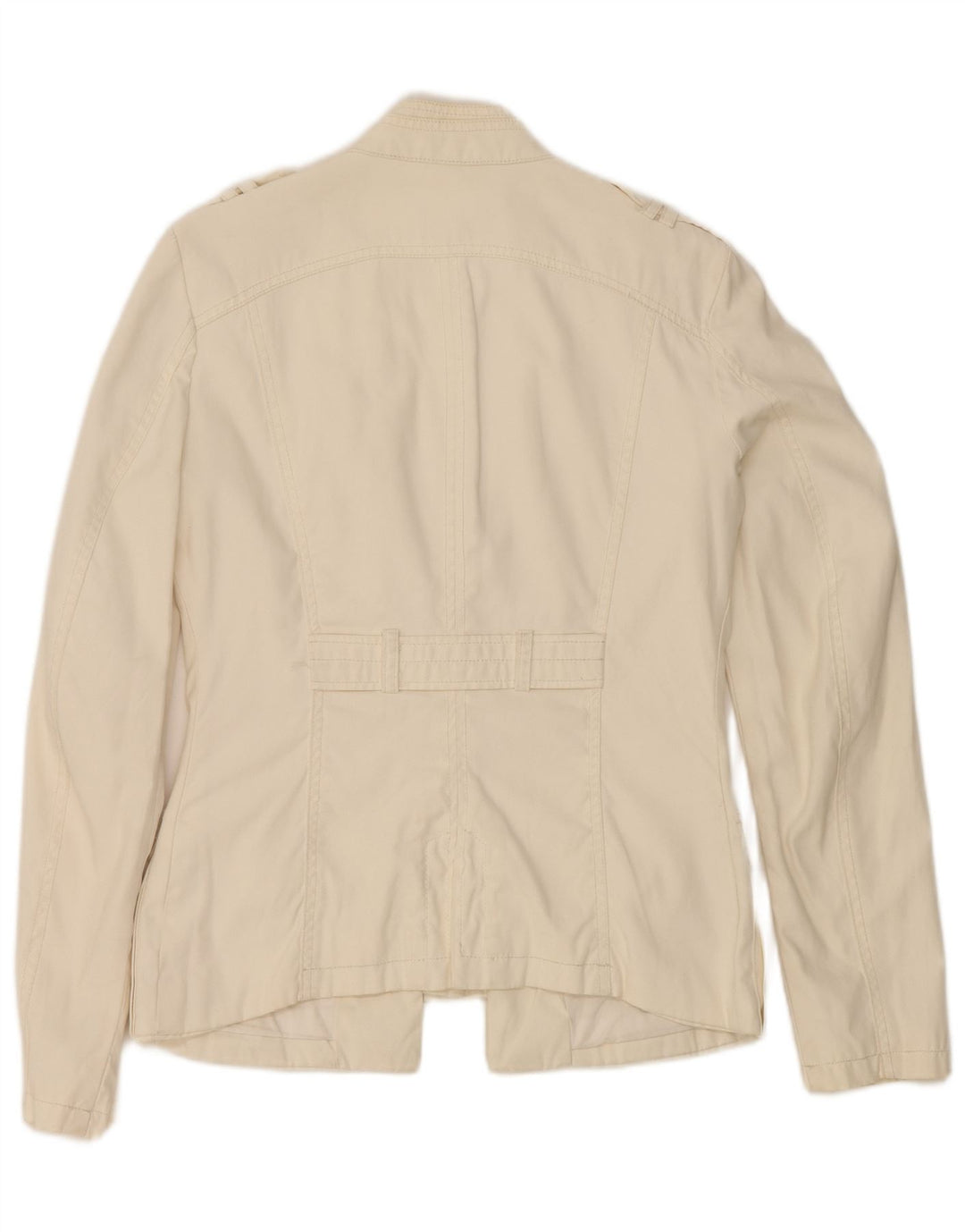 Jaqueta militar feminina Guess UK 14 grande nylon branco