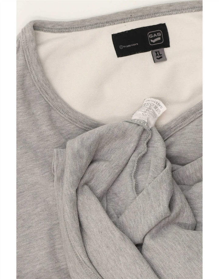 Gas Mens Top Manga Longa XL Algodão Cinza