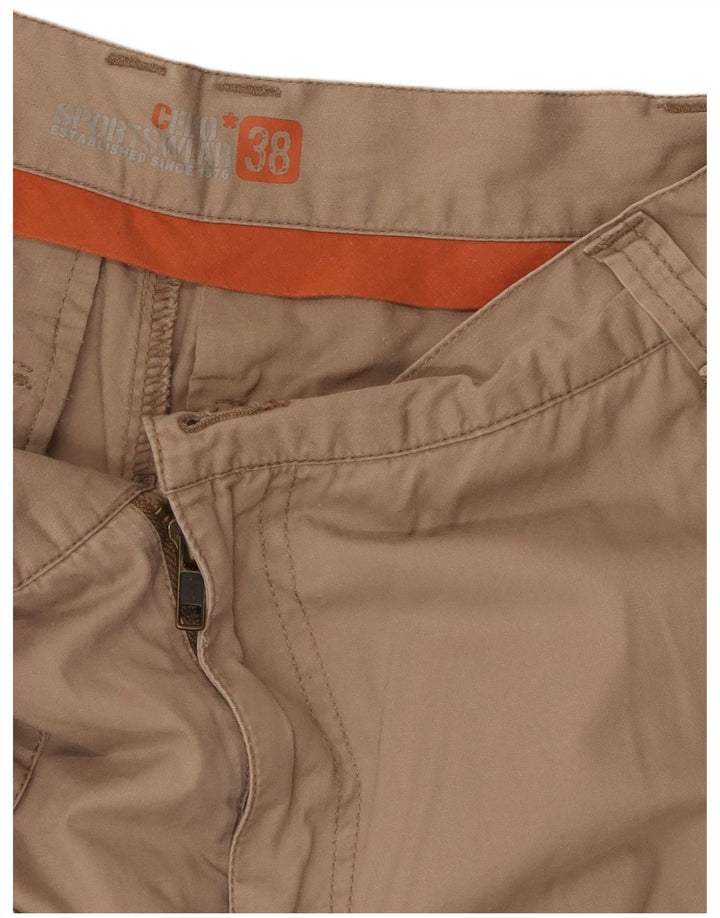 Celio Mens Cargo Shorts W38 XL Algodão Bege