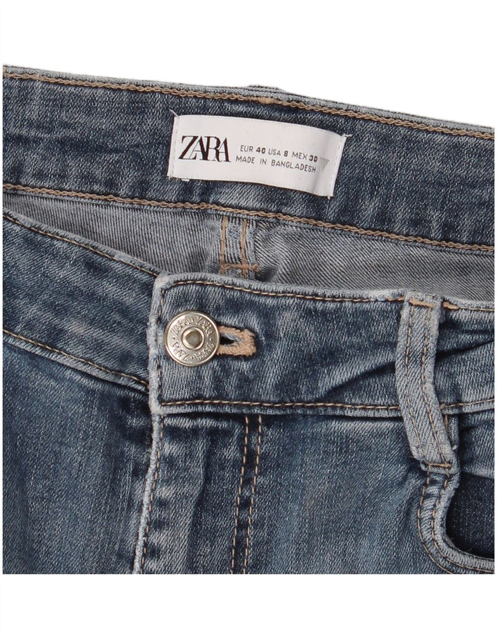 Zara Jeans Slim Feminino EU 40 Médio W30 L28 Azul