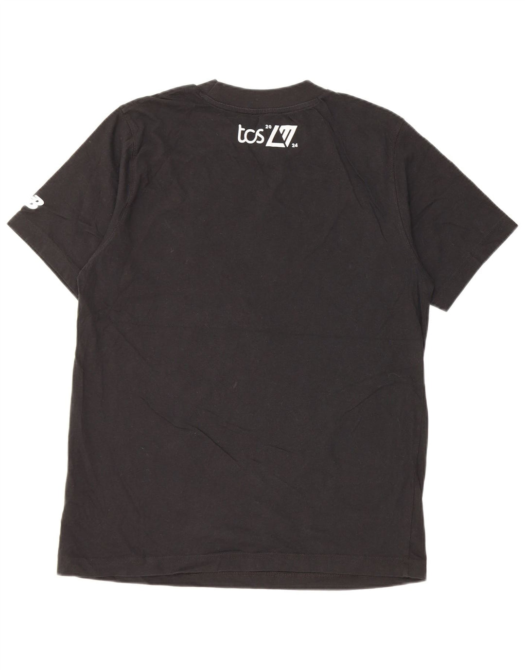 Camiseta gráfica masculina New Balance algodão preto médio