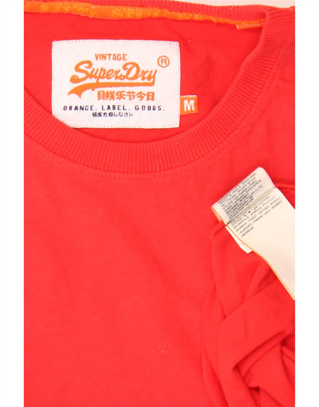 Camiseta masculina Superdry Top médio algodão vermelho