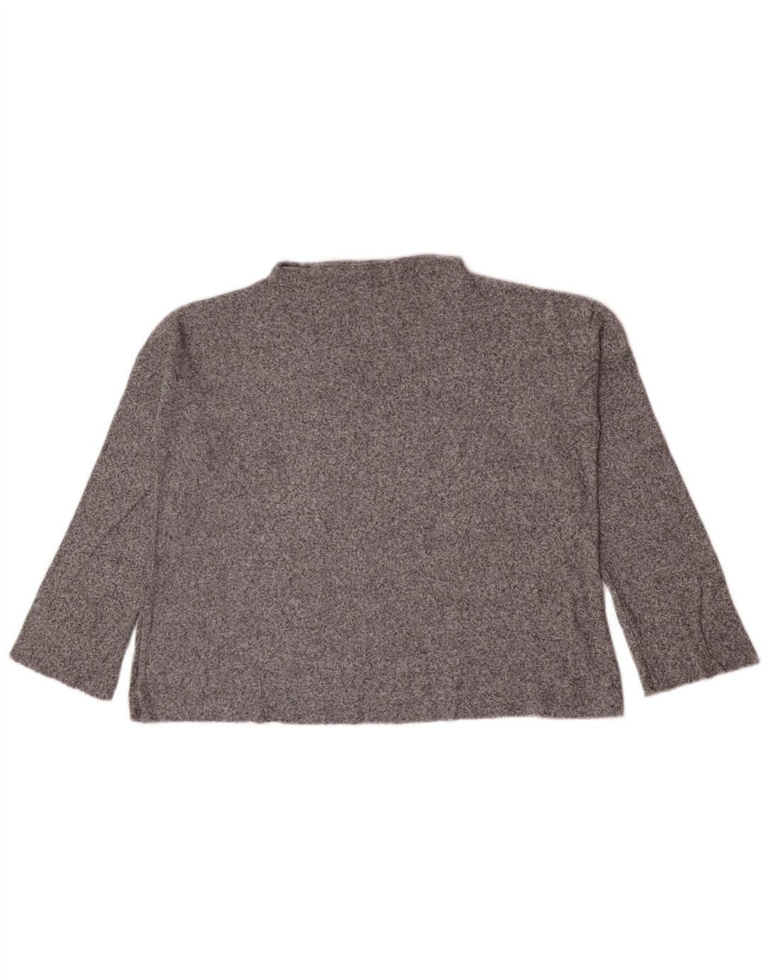 Zara Top feminino oversized manga comprida Reino Unido 10 pequeno cinza manchado
