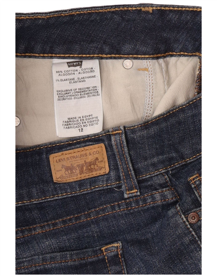 Jeans retos femininos LEVI'S US 12 grandes W34 L32 algodão azul