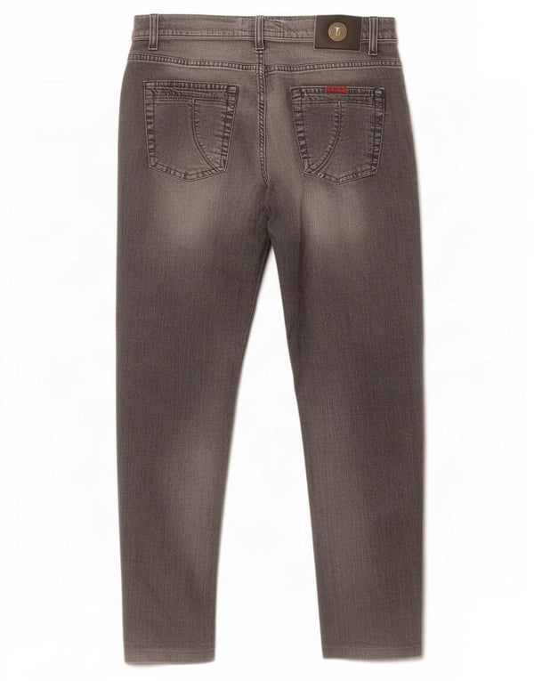 Trussardi Mens Slim Jeans W32 L30 Cinza Algodão